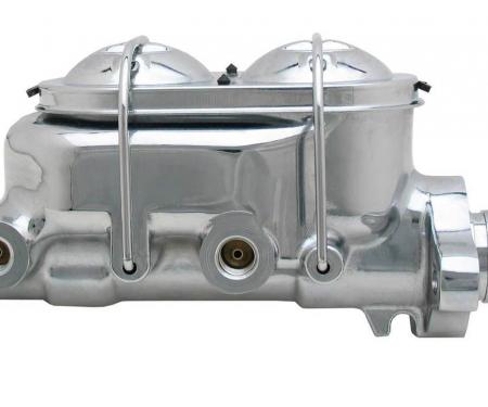 Chevy Dual Master Cylinder, With Power Disc Brakes, Chrome