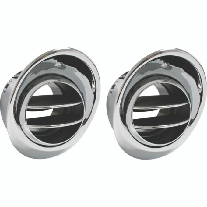 Vintage Air 1967-68 Camaro/Firebird without Factory Air Outside Astro Vent Louvers (Pair) 49306-VCL