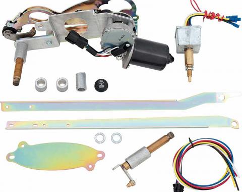 Chevrolet Raingear Windshield Wiper Kit, 12 Volt, 2-Speed With Delay, 1953-1954