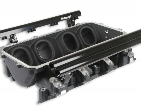 Holley EFI Holley Lo-Ram Manifold Base and Fuel Rails Dual Fuel Injector GM LS3/L93 300-671BK