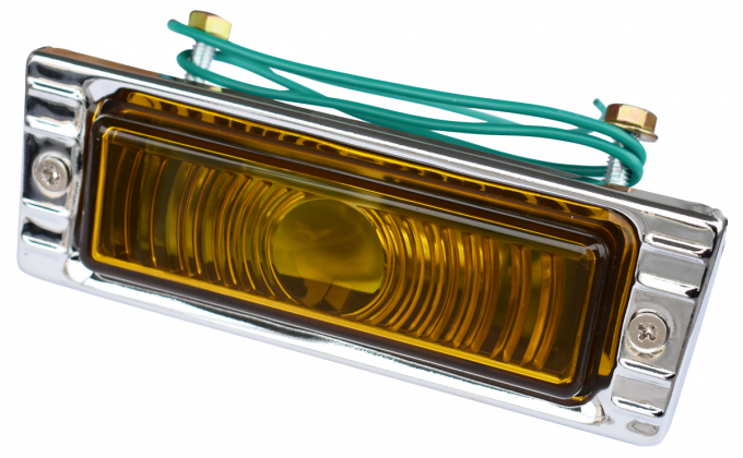 Key Parts '47-'53 Park Lamp Assembly, Yellow Lens, 6v 0846-521