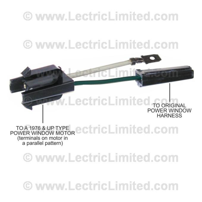 Lectric Limited 1954-1957 Buick / Cadillac / Chevrolet / Oldsmobile / Pontiac Power Window Motor Adapter Harness VPW7682CKA