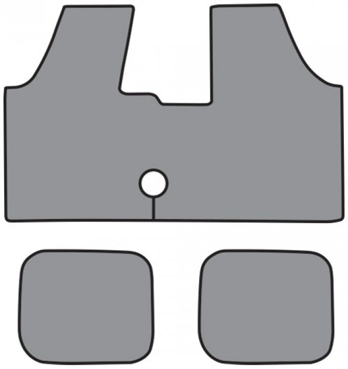 ACC 1965-1969 Chevrolet Corvair Floor Shift 1pc Frt & 2pc Rrs Floor Mat (CH100FA FM5018R) Loop