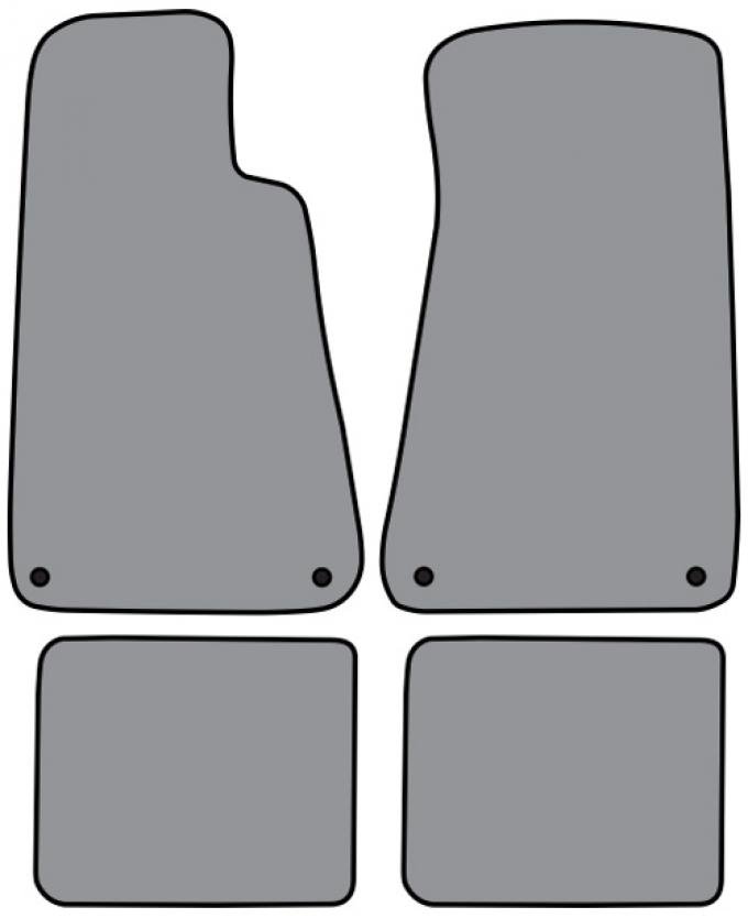 ACC 1994-1996 Chevrolet Caprice Floor Mat with Snaps 4pc (FM89FW/SNA FM89R) Cutpile