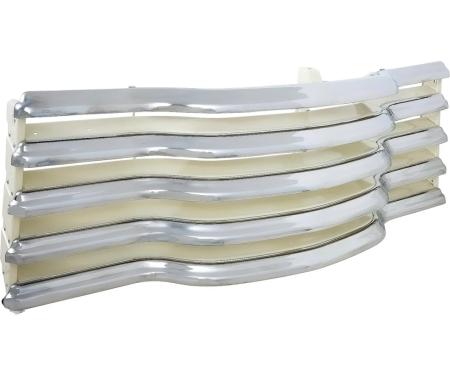 AMD Grille Assembly, Chrome with Ivory Bars, 47-53 Chevy Pickup Truck Suburban X150-4049