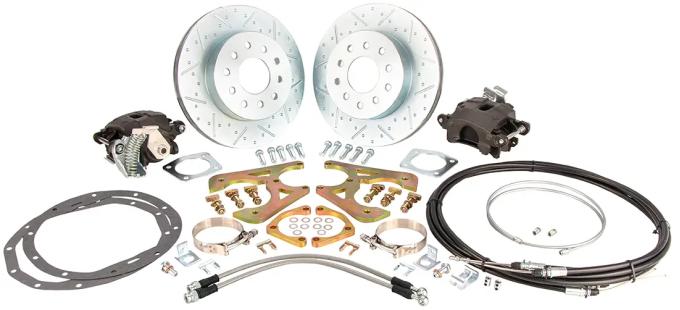 Classic Performance 11" Rear Disc Brake Wheel Kit w/ E-Brakes for 10 & 12 Bolt Rear Ends 55-57 Chevy Full Size, 5 x 4.75 1012RWBK-SE-5557-UG