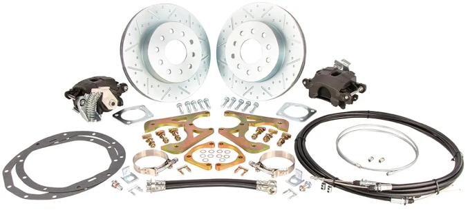 Classic Performance 11" Rear Disc Brake Wheel Kit w/ E-Brakes for 10 & 12 Bolt Rear Ends 58-64 Chevy Full Size, 5 x 4.75 1012RWBK-SE-5864ARGX