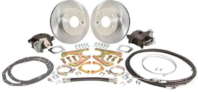 Classic Performance 11" Rear Disc Brake Wheel Kit w/ E-Brakes for 10 & 12 Bolt Rear Ends 58-64 Chevy Full Size, 5 x 4.75 1012RWBK-SE-5864