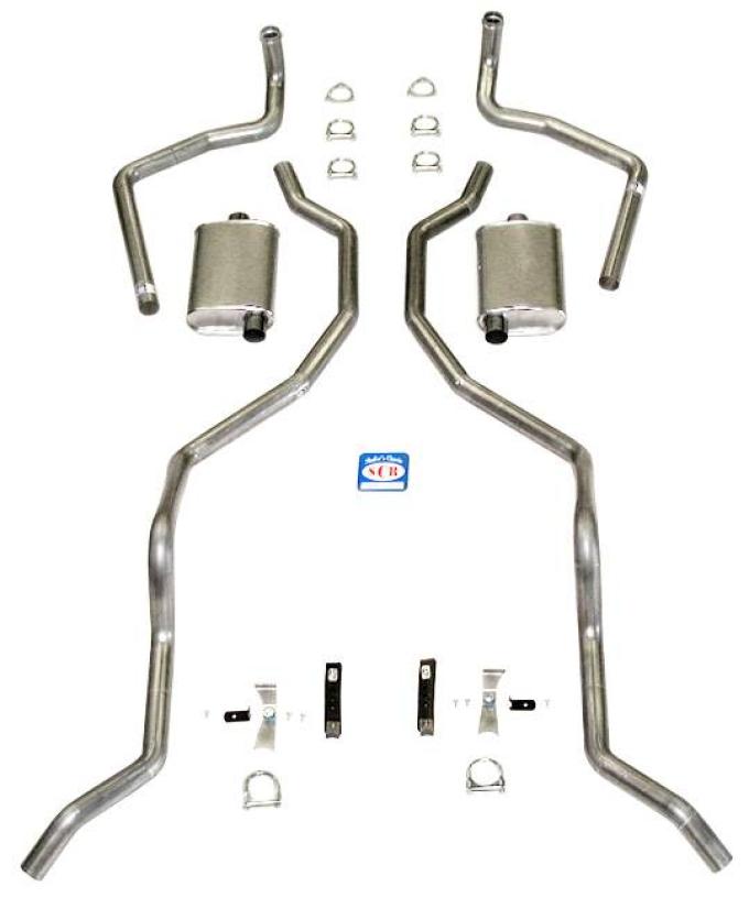 Shafers Classic Reproductions 1960-1964 Chevrolet Full Size 2-1/2" Dual Turbo Exhaust System, Small Block 73050