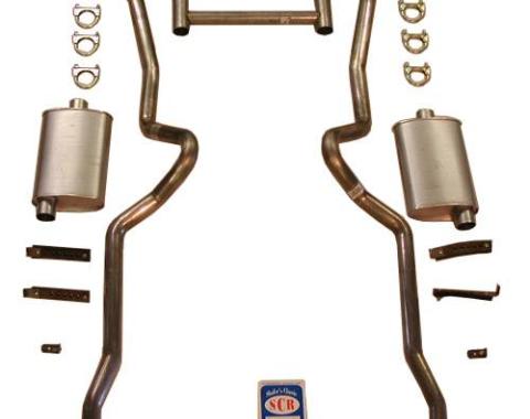Shafers Classic Reproductions 1955-1957 Chevrolet Full Size 2-1/2" Dual Turbo Exhaust System w/ 2-1/2" Standard Type Hedman Headers 63038