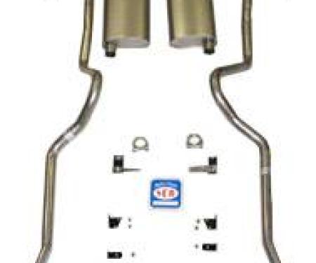 Shafers Classic Reproductions 1955-1957 Chevrolet Full Size 2" dual turbo Exhaust System w/ 3/4 Headers with Frame Horns 63033