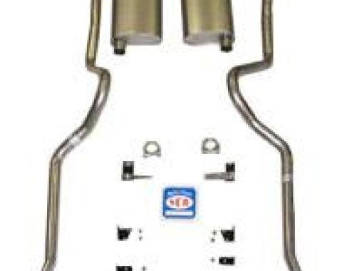 Shafers Classic Reproductions 1955-1957 Chevrolet Full Size 2" dual turbo Exhaust System w/ 3/4 Headers with Frame Horns 63033