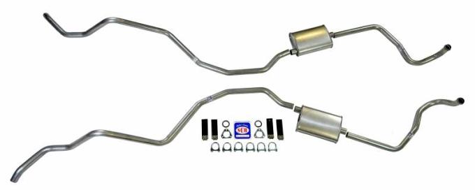 Shafers Classic Reproductions 1960-1964 Chevrolet Full Size Exhaust System 2" Dual Turbo, All exc. SW/El Camino (Quickflow muffler) 73017