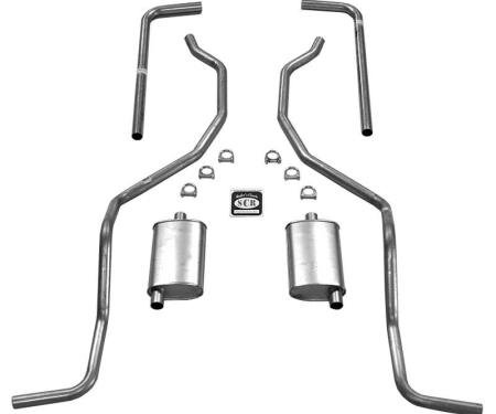 Shafers Classic Reproductions 1960-1964 Chevrolet Full Size 2" Dual Turbo Exhaust System w/ Hedman headers, SW & 1960 El Camino 73045