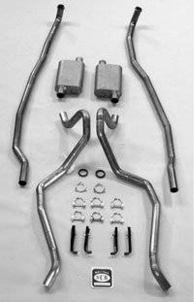 Shafers Classic Reproductions 1965-1966 Chevrolet Full Size 2-1/2" Dual Turbo Exhaust System, Big block 73064