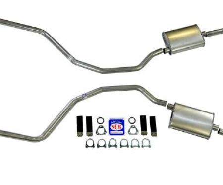 Shafers Classic Reproductions 1960-1964 Chevrolet Full Size Exhaust System 2" Dual Turbo, All exc. SW/El Camino (Quickflow muffler) 73017