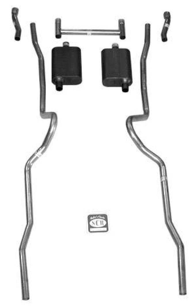 Shafers Classic Reproductions 1955-1957 Chevrolet Full Size 2" Dual Turbo Exhaust System w/ 2" Standard Type Hedman Headers 63036