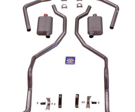 Shafers Classic Reproductions 1960-1964 Chevrolet Full Size 2-1/2" Dual Turbo Exhaust System 348-409 w/ center dump w/ 2-1/2" manifolds 73052