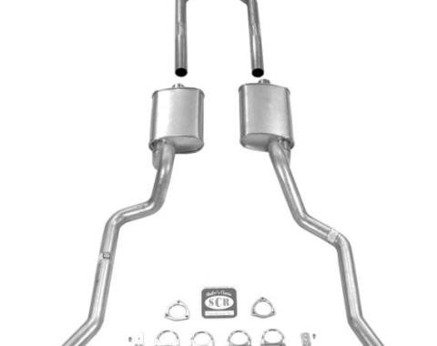 Shafers Classic Reproductions 1955-1957 Chevrolet Full Size X Exhaust System, 2-1/2" Turbo Sedan and Hardtop w/ 3/4 Headers, Stainless Steel 63091S