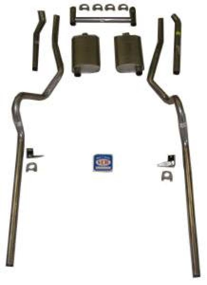 Shafers Classic Reproductions 1955-1957 Chevrolet Full Size 2" Dual Turbo Exhaust System w/ 3/4 Headers w/o Frame Horns 63069