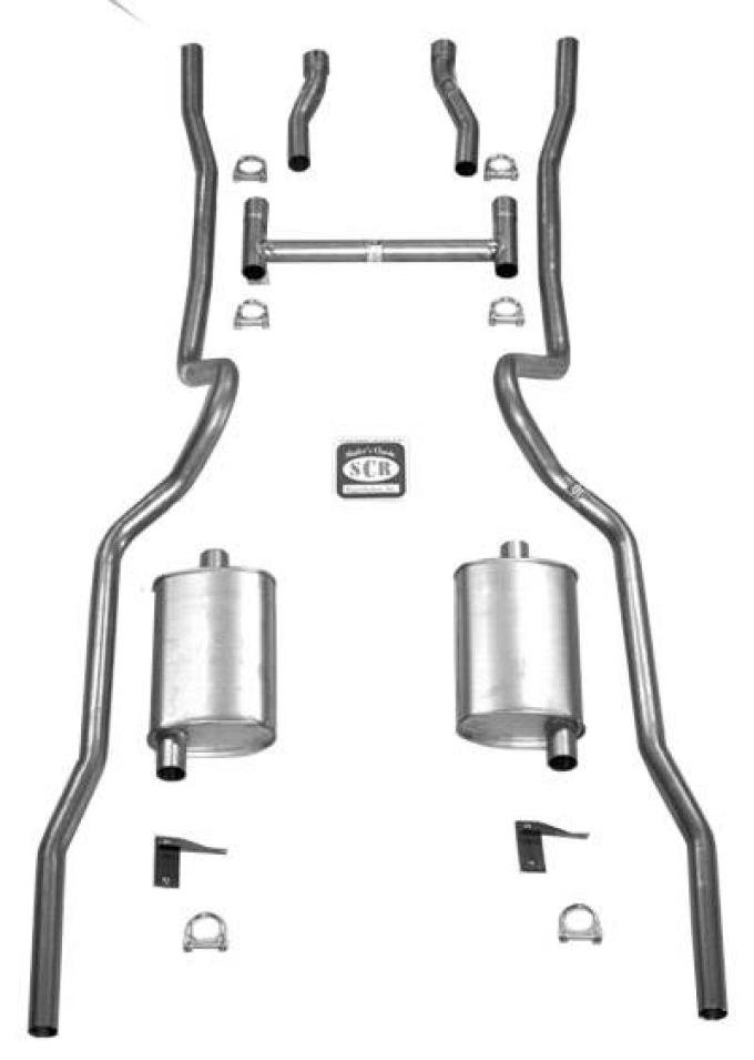 Shafers Classic Reproductions 1955-1957 Chevrolet Full Size 2" Dual Turbo Exhaust System w/ Cast Iron Sanderson Headers 63053