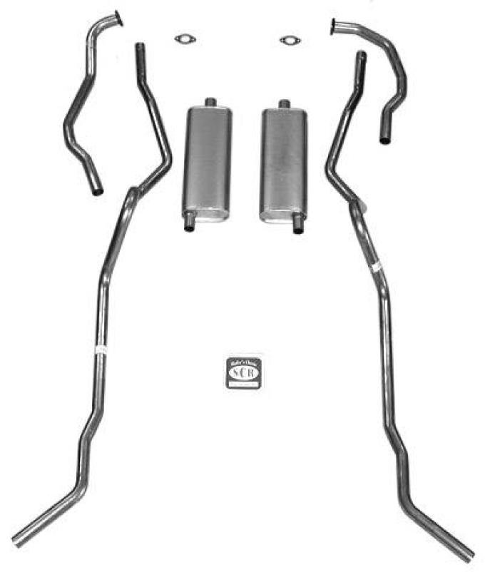 Shafers Classic Reproductions 1956 Chevrolet Full Size 8 cyl. All Dual SW (exc. 9 Passenger) Exhaust System 63017