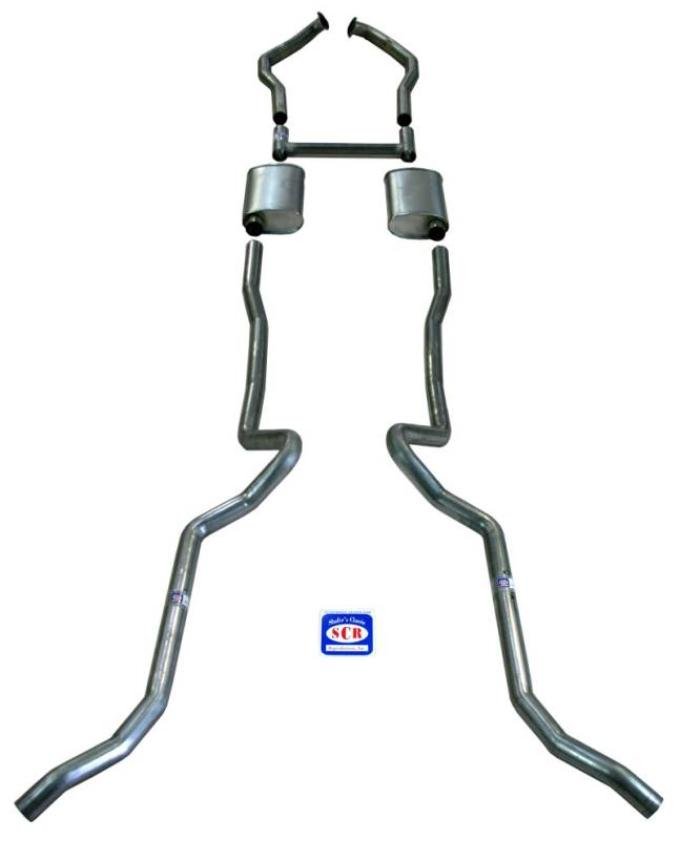 Shafers Classic Reproductions 1955-1957 Chevrolet Full Size 2-1/2" Dual Turbo Exhaust System w/ Sanderson Cast Iron Manifolds 63108