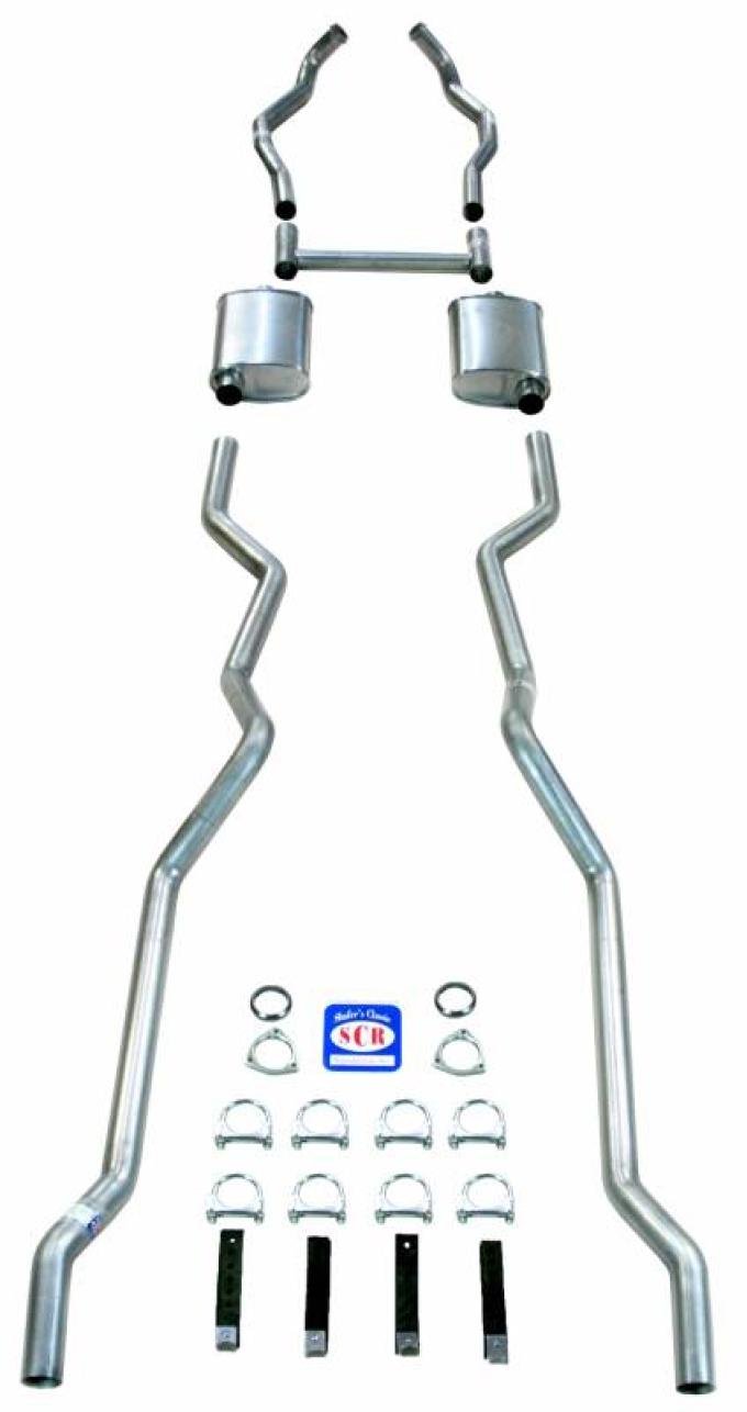 Shafers Classic Reproductions 1955-1957 Chevrolet Full Size 2-1/2" Dual Turbo Exhaust System w/ Ram's Horn Manifolds 63078