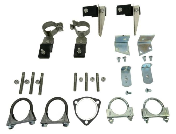 Shafers Classic Reproductions 1956 Chevrolet Full Size 8 cyl. Dual Exhaust Clamp And Hanger Kit 64023