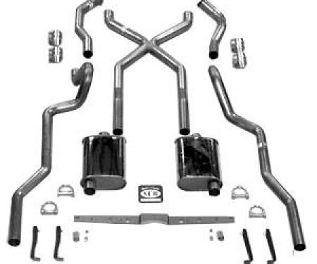 Shafers Classic Reproductions 1955-1957 Chevrolet Full Size LS Series X system 2-1/2" Turbo Exhaust System, Sedan & Hardtop 63097
