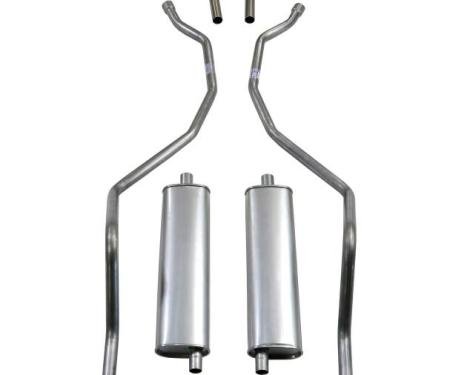Shafers Classic Reproductions 1960-1964 Chevrolet SW 8 cyl. 2" Dual Exhaust System w/ stock muffler & Hedman headers 73048