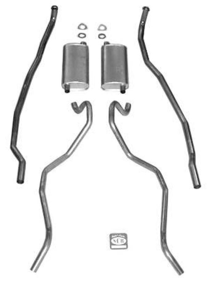 Shafers Classic Reproductions 1965-1966 Chevrolet Exhaust System 8 cyl. 396 and 427 Dual Exhaust with 2-1/2" Exhaust Pipes 73028