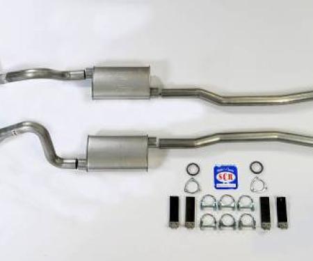 Shafers Classic Reproductions 1965-1966 Full Size Chevrolet 2-1/2" Dual Turbo Exhaust System, Big Block w/ Hi-Perf manifolds 73086