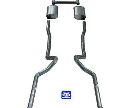 Shafers Classic Reproductions 1955-1957 Chevrolet Full Size 2-1/2" Dual Turbo Exhaust System w/ Sanderson Cast Iron Manifolds 63108