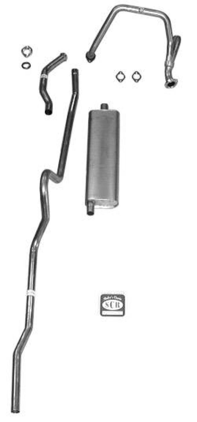 Shafers Classic Reproductions 1956 Chevrolet Full Size Hardtop 8 cyl. Single Exhaust System, Stainless steel 63012S