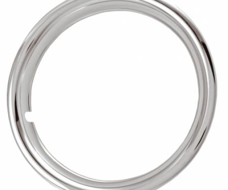 Rally Wheel Trim Ring Set, 15" Wheel, 1 3/4" Deep, Chrome Plated Steel