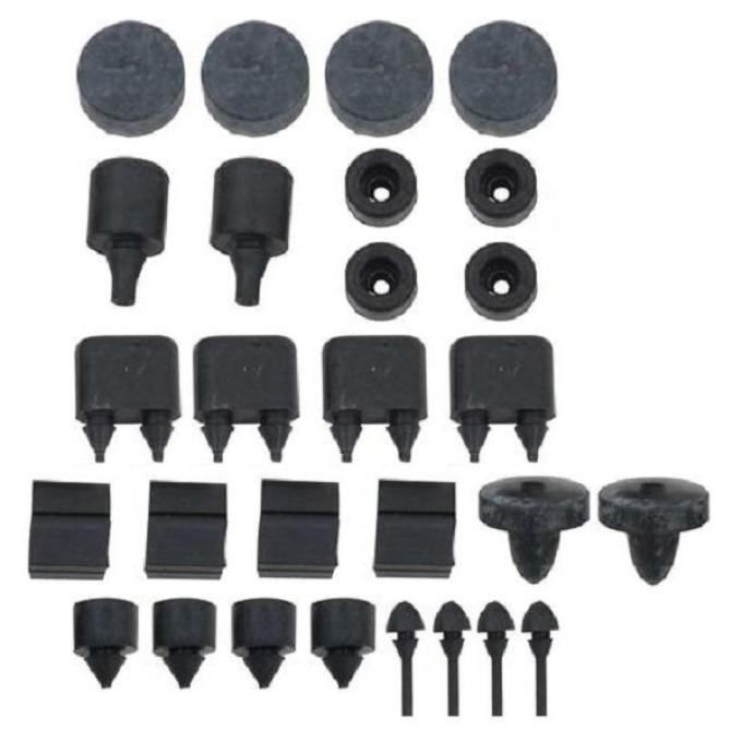 1955-1957 Chevy 4 Door Sedan / 6 Passenger Body Grommet and Bumper Set, 4-Door Sedan, 1955-1957