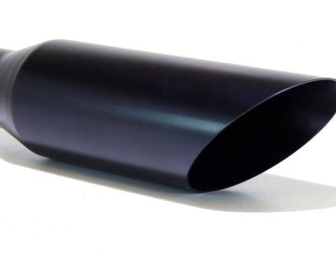 Exhaust Tip, Inside Diameter 2.25in, Outside Diameter 3.5in, Length 12in, Black Stainless Steel