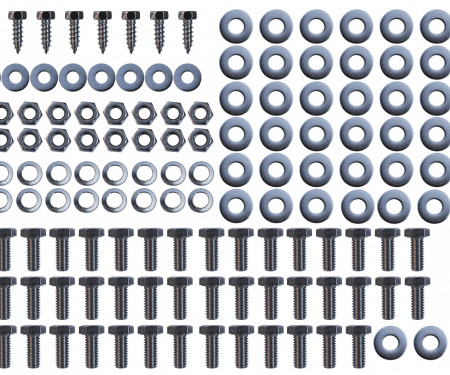 Key Parts '47-'55 1st Series Stainless Steel Front Fender Bolt Kit, 144pc 0846-198