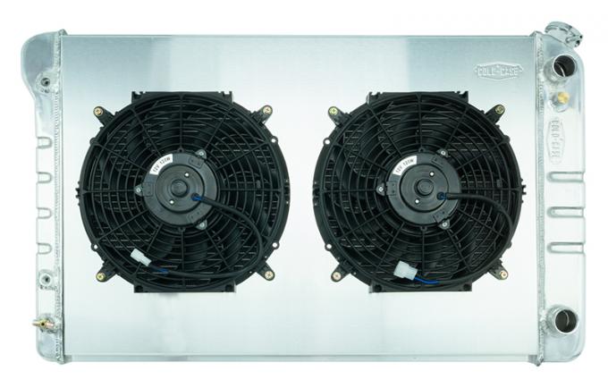 Cold Case Radiators 77-87 Pickup Truck 21 Inch LS Swap Aluminum Radiator AT and 12 Inch Fan Kit GMT556A21LSK