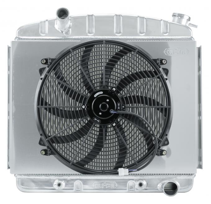 Cold Case Radiators 57 Tri-5 Chevy Aluminum Performance Radiator And 16 Inch Fan Kit 6 Cyl (Front Mount) CHT563A-7K