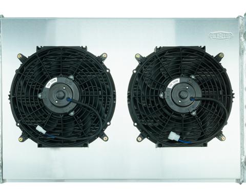 Cold Case Radiators 77-87 Pickup Truck 21 Inch LS Swap Aluminum Radiator AT and 12 Inch Fan Kit GMT556A21LSK