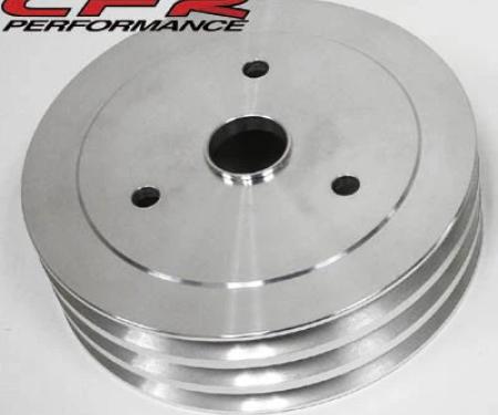 CFR Performance Chevy Small Block Aluminum Crank Pulley - 3 Groove (Short) - Machined HZ-8858-M