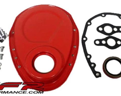 CFR Performance 1955-95 Chevy Small Block 283-305-327-350-400 Steel Timing Chain Cover Set W/ Timing Tab HZ-4934-KIT