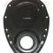 CFR Performance 1955-95 Chevy Small Block 283-305-327-350-400 Steel Timing Chain Cover W/ Timing Tab - Black HZ-4934-PBK-T
