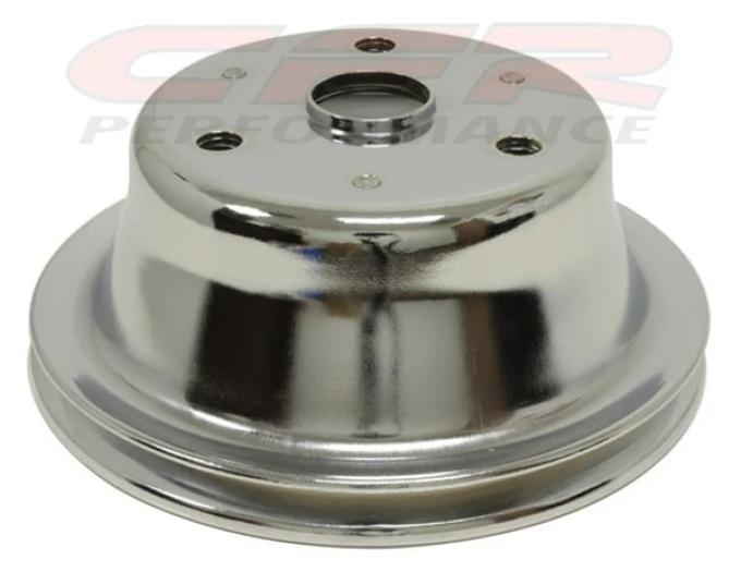 CFR Performance 1969-85 Chevy Small Block Chrome Steel Crankshaft Pulley - Long (1 Groove) HZ-9606