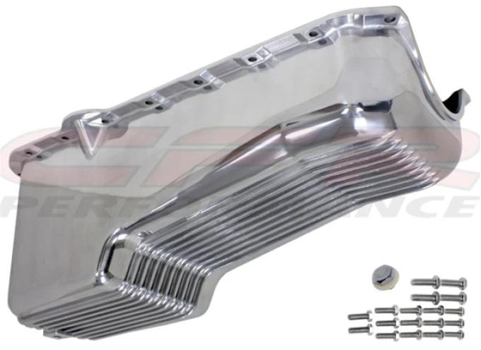 CFR Performance Aluminum Oil Pan - Fits 1980-1985 Chevy SB 283-350 - Stock 4-Quart - Retro Finned HZ-8443