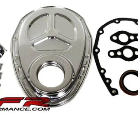 CFR Performance Steel Chevy 1955-1995 SB 283-400 Timing Chain Cover Set (Roller Cam) HZ-4934-1-KIT