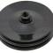 CFR Performance Steel Chevy GM Key Way Power Steering Pump Pulley 2 Groove - Black HZ-8949-PBK