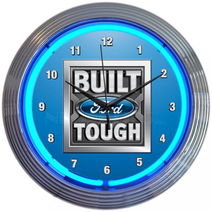 Neonetics Neon Clocks, Ford - Built Ford Tough Neon Clock